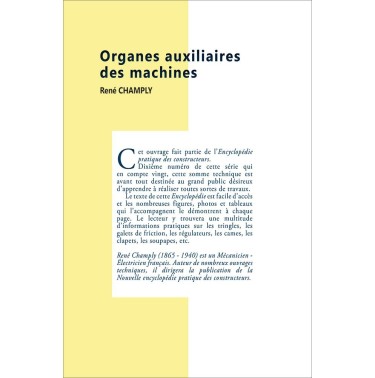 Organes auxiliaires des machines