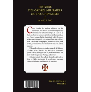 Histoire des ordres militaires - Tome 1