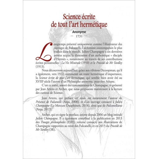 Science écrite de tout l'art hermétique