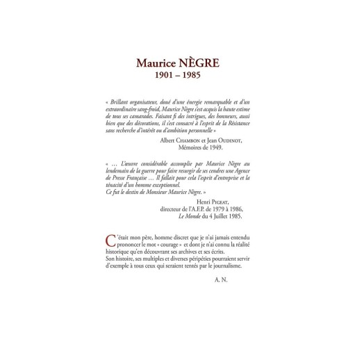 Il était une fois un journaliste - Maurice NEGRE